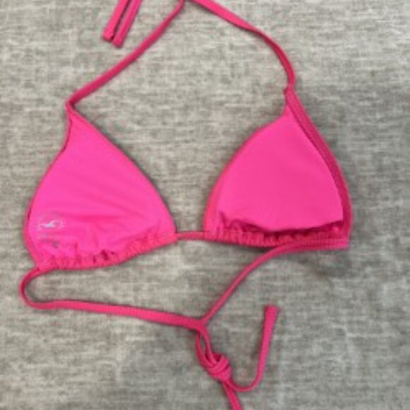 Hollister Hot Pink Ribbed Triangle Bikini Top - Picture 3 of 4